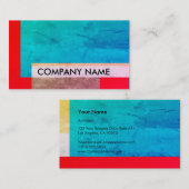 Natural Stone Design Blue Red Visitenkarte (Vorne/Hinten)