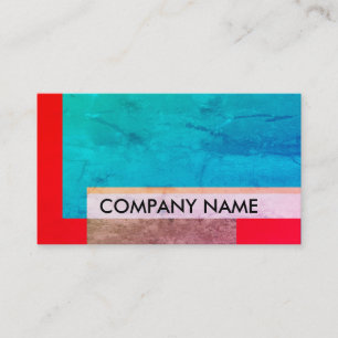 Natural Stone Design Blue Red Visitenkarte