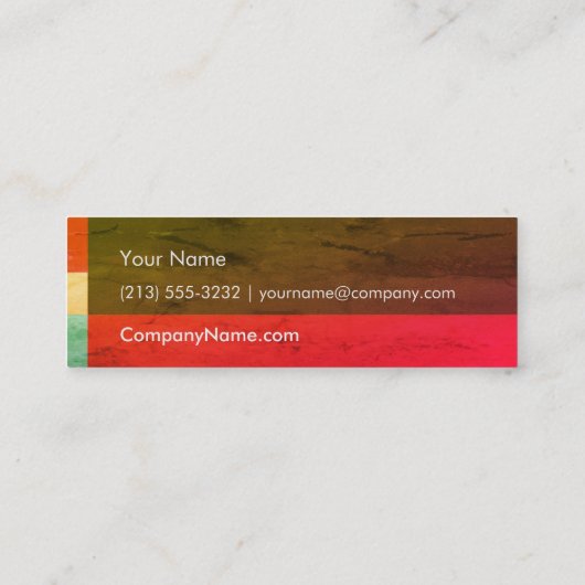 Natural Stone Mini BC, Grau Brown Red Mini Visitenkarte (Rückseite)