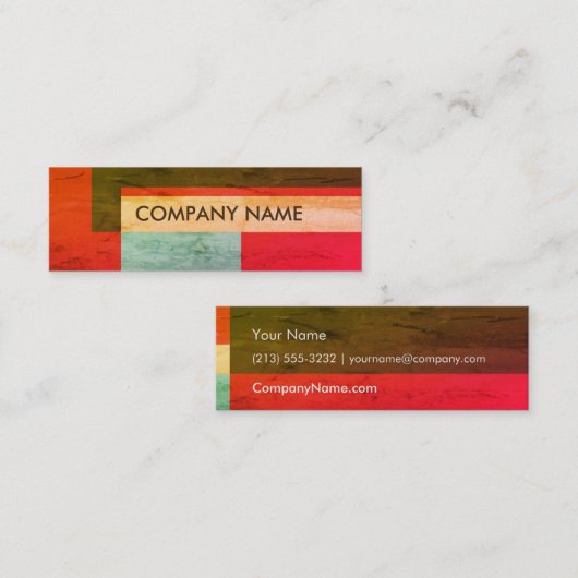 Natural Stone Mini BC, Grau Brown Red Visitenkarte (Vorne/Hinten)