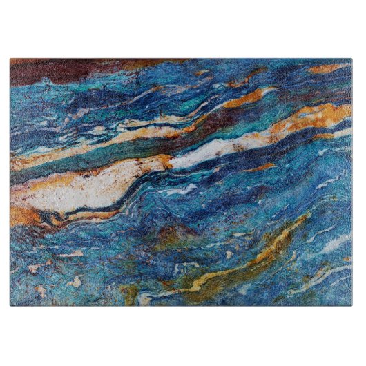 Natural Stone Muster Glass Cutting Board Schneidebrett (Vorderseite)