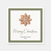 Natural Style Christmas Cookie Family Name Napkins Serviette (Vorderseite)