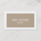 Natural Tan Pappe Paper Look Business Card Visitenkarte (Vorderseite)