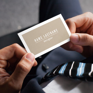 Natural Tan Pappe Paper Look Business Card Visitenkarte