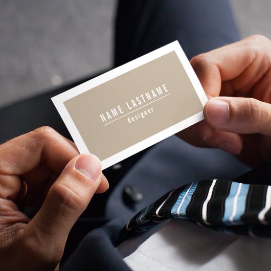 Natural Tan Pappe Paper Look Business Card Visitenkarte