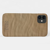 Natural Tan Sandstone Monogram Case-Mate iPhone Hülle (Rückseite (Horizontal))