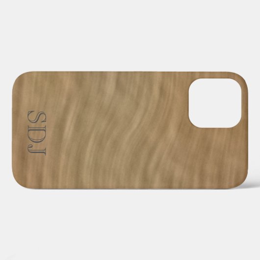 Natural Tan Sandstone Monogram Case-Mate iPhone Hülle (Rückseite (Horizontal))