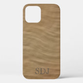 Natural Tan Sandstone Monogram Case-Mate iPhone Hülle (Rückseite)