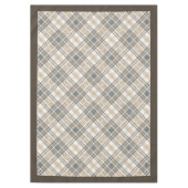 Natural Toned Tableclough with Geometric Accents Tischdecke (Vorderseite)