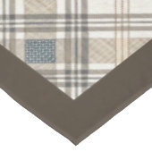 Natural Toned Tableclough with Geometric Accents Tischdecke (Schrägansicht)