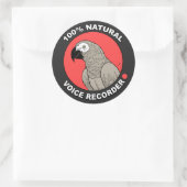 Natural Voice Recorder Runder Aufkleber (Tasche)