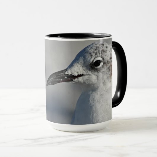 Natural White Laghing Gull Florida Fotografie Tasse (VorderseiteRechts)