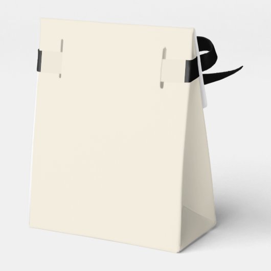 Natural White Script Minimalist Wedding Geschenkschachtel (Rückseite)