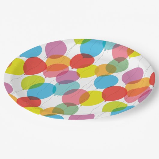 Natural Wonders Party Balloons Muster Pappteller (Schrägansicht)