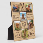 Natural Wood Dog Memorial Einmalige FotoCollage Fotoplatte (Seite)