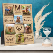 Natural Wood Dog Memorial Einmalige FotoCollage Fotoplatte (Seite)