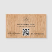 Natural Wood Texture Magnetic Business Card Magnetkarte (Vorderseite)