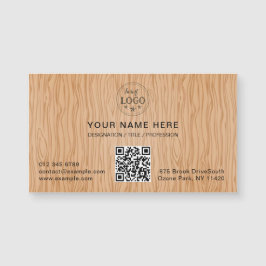 Natural Wood Texture Magnetic Business Card Magnetkarte