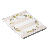 Natural Woodland Floral Personalisiert Notepad Notizblock (angewinkelt)