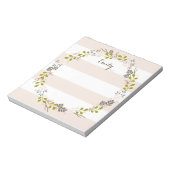 Natural Woodland Floral Personalisiert Notepad Notizblock (Rotiert)