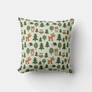 Natural Woodland Friends Baby Animals Tree Baby Kissen