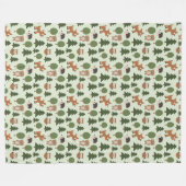 Natural Woodland Friends Baby Animals Trees Fleecedecke (Vorderseite (Horizontal))
