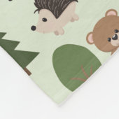 Natural Woodland Friends Baby Animals Trees Fleecedecke (Ecke)