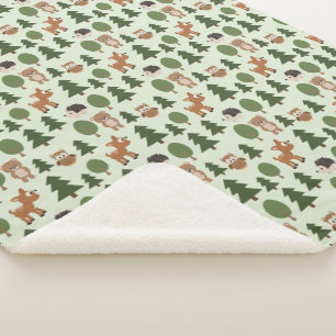 Natural Woodland Friends Baby Animals Trees Sherpadecke