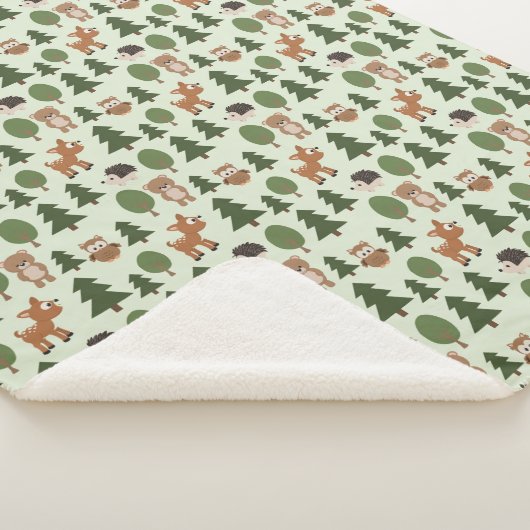 Natural Woodland Friends Baby Animals Trees Sherpadecke (3/4)