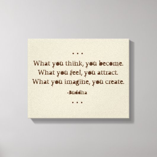 Natural Zen Zitat von Buddha Leinwanddruck (Vorderseite)