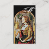 NATURALHAIR, SCHÖNHEIT, KOSMETICS MONOGRAMM schwar Visitenkarte (Rückseite)