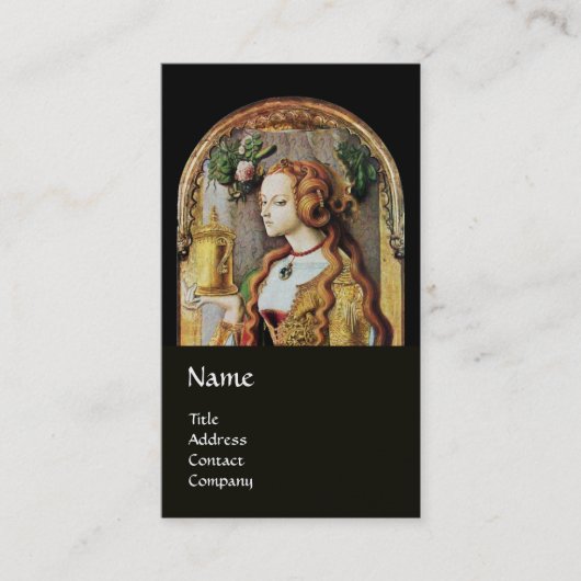 NATURALHAIR, SCHÖNHEIT, KOSMETICS MONOGRAMM schwar Visitenkarte (Vorderseite)