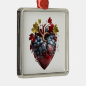 naturalisch aussehend mit Trauben quadratisch Ornament Aus Metall (Rechts)