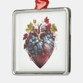 naturalisch aussehend mit Trauben quadratisch Ornament Aus Metall (Links)