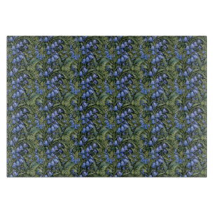 Naturalistische Blauglöckchen-Blattillustration Schneidebrett