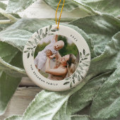 Naturally Joyful | Botanical Personalized Photo Keramik Ornament