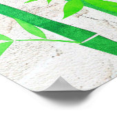 Naturals Abstrakt Green Bamboo Rustikal Poster (Ecke)