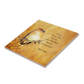 Naturangebot mit Cedar Waxwing Bird Art Fliese (Seite)