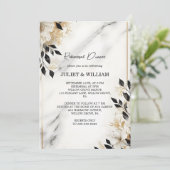 Naturarbeit gestapelt Stone Marmor Probe Abendesse Einladung (Stehend Vorderseite)