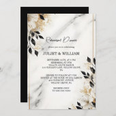 Naturarbeit gestapelt Stone Marmor Probe Abendesse Einladung (Vorne/Hinten)