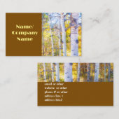 Naturaspelbäume Herbstfarben Foto Visitenkarte (Vorne/Hinten)