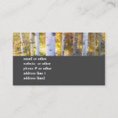 Naturaspen Herbstgelb auf grau Visitenkarte (Rückseite)