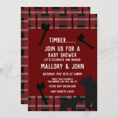 Naturbär und Ax Lumbarjack Fall Einladung (Vorne/Hinten)