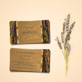 Naturbaum Bark Holz Grain Schimmery Border Visitenkarte