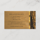 Naturbaum Bark Holz Grain Shimmery Border Logo Visitenkarte (Rückseite)