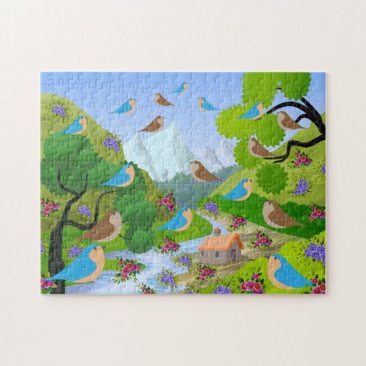 Naturbaume Vogelschutzgebiet Blume River House, Al Puzzle (Horizontal)