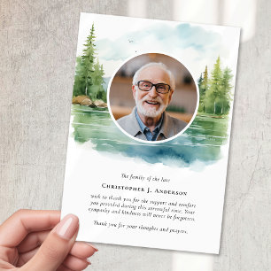 Naturbaumen Foto Beileid Beerdigung Gedenkstätte Dankeskarte