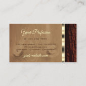 Naturbaumholz-Körner mit ovaler Goldgrenze Visitenkarte (Rückseite)