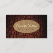 Naturbaumholz-Körner mit ovaler Goldgrenze Visitenkarte (Vorderseite)