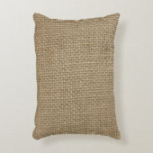 Naturbeige Tan Jute Burlap-Rustikale Kabine Hochze Dekokissen (Vorderseite(Vertikal))